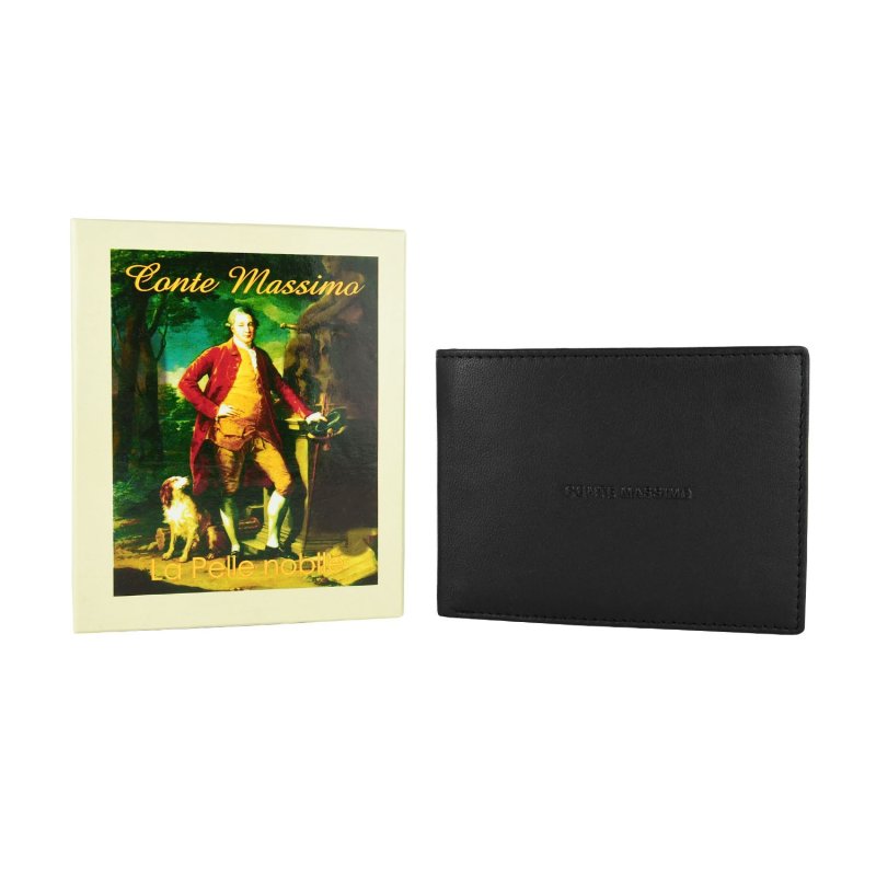 Conte Massimo Men's Wallet in Genuine Leather, Handmade, With RFID Protection and Gift Box — view 32
