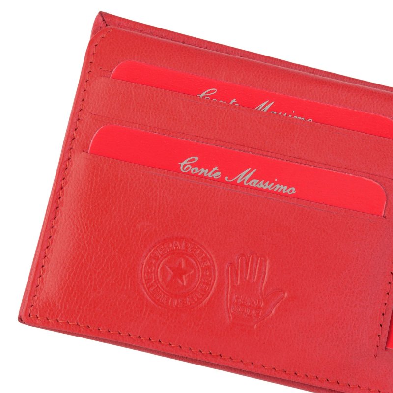 Conte Massimo Men's Wallet in Genuine Leather, Handmade, With RFID Protection and Gift Box — view 39