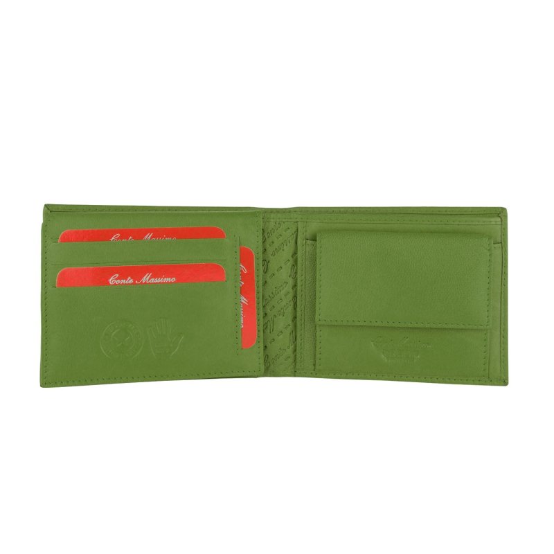 Conte Massimo Cartera Hombre de Piel Auténtica, Hecha a Mano, Con Protección RFID y Caja de Regalo — vista 42
