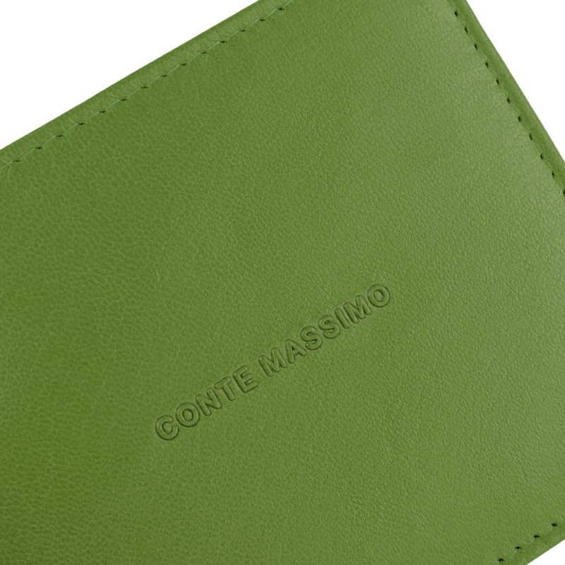 Conte Massimo Portefeuille Homme en Cuir Véritable, Fait Main, Avec Protection RFID et Boîte Cadeau — vue 45