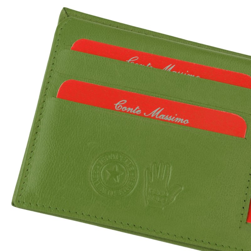Conte Massimo Men's Wallet in Genuine Leather, Handmade, With RFID Protection and Gift Box — view 47