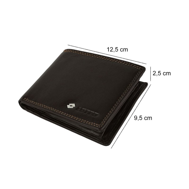 Lotto Men's Genuine Leather Wallet, Spacious, with Gift Box, No Window, with Coin Pocket — view 20