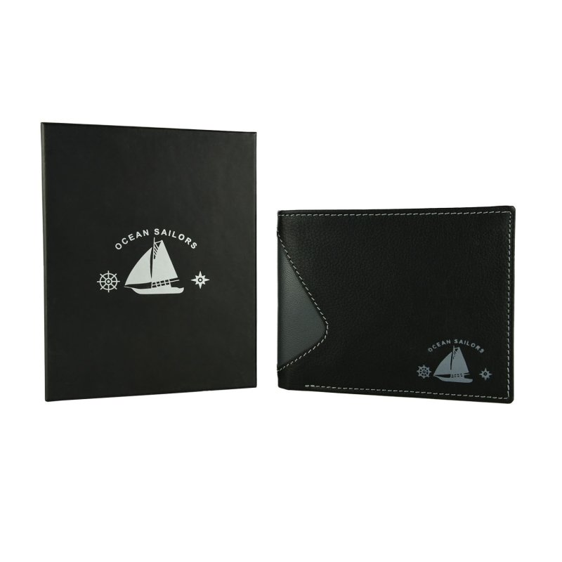 Ocean Sailors Men's Genuine Leather Wallet with Coin Pocket, Gift Box Included — view 8