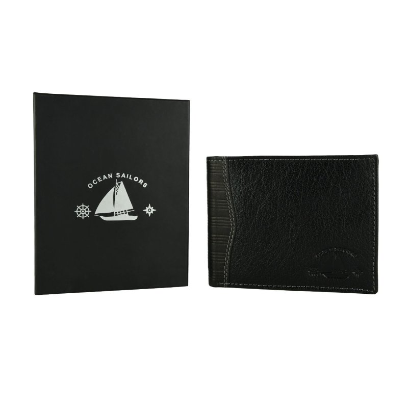Ocean Sailors Portefeuille Homme en Cuir Véritable avec Porte-monnaie, avec Boîte Cadeau — vue 8