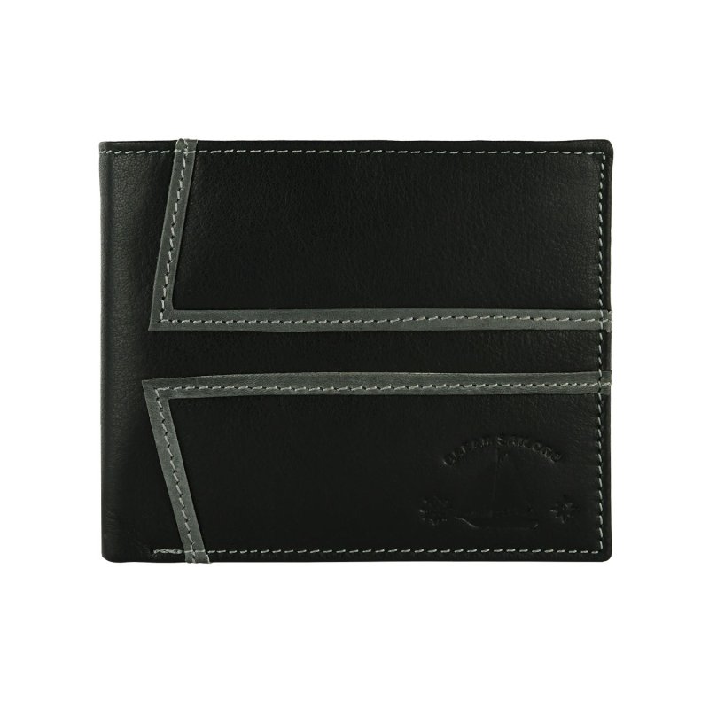 Ocean Sailors Men's Genuine Leather Wallet with Coin Pocket, Gift Box Included