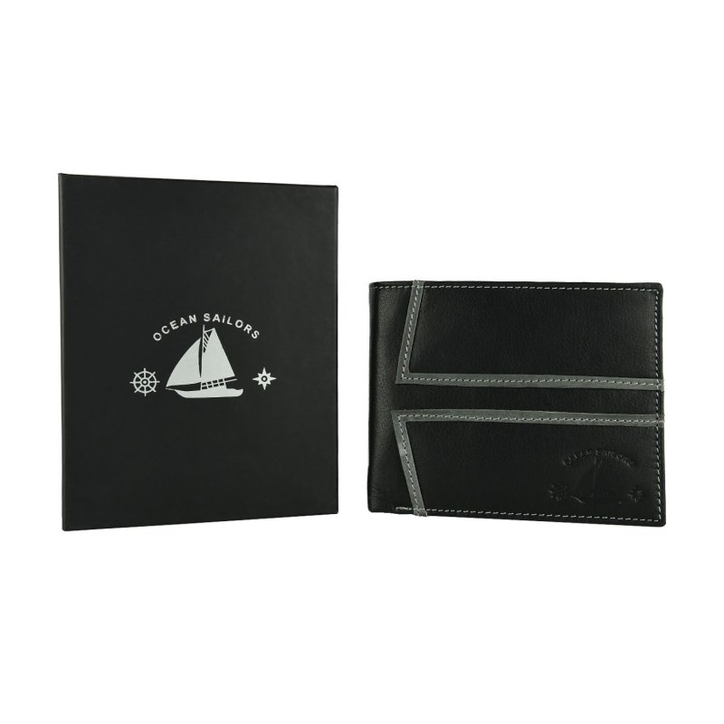 Ocean Sailors Men's Genuine Leather Wallet with Coin Pocket, Gift Box Included — view 8
