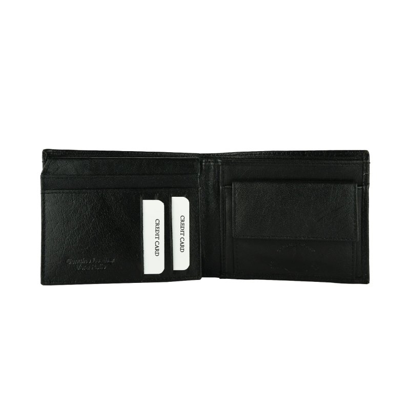 Ocean Sailors Portefeuille Homme en Cuir Véritable avec Porte-monnaie, avec Boîte Cadeau — vue de face