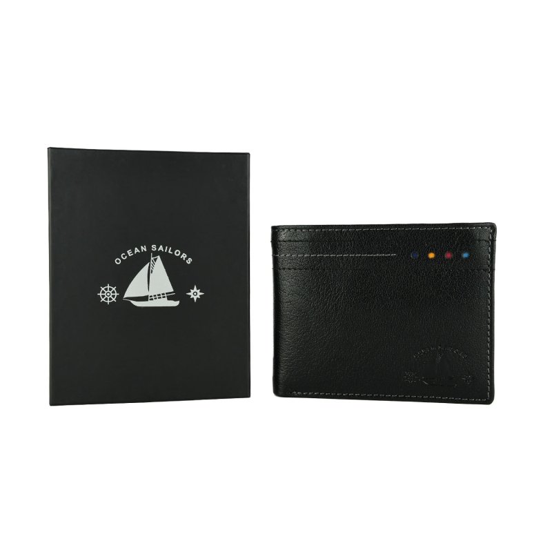 Ocean Sailors Portefeuille Homme en Cuir Véritable avec Porte-monnaie, avec Boîte Cadeau — vue 8