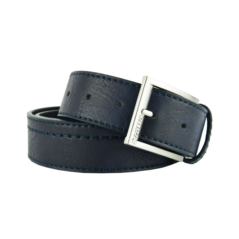 Lotto, Men's Belt with PU Outer and Leather Lining, 4 cm High, Shortenable, With Box — front view