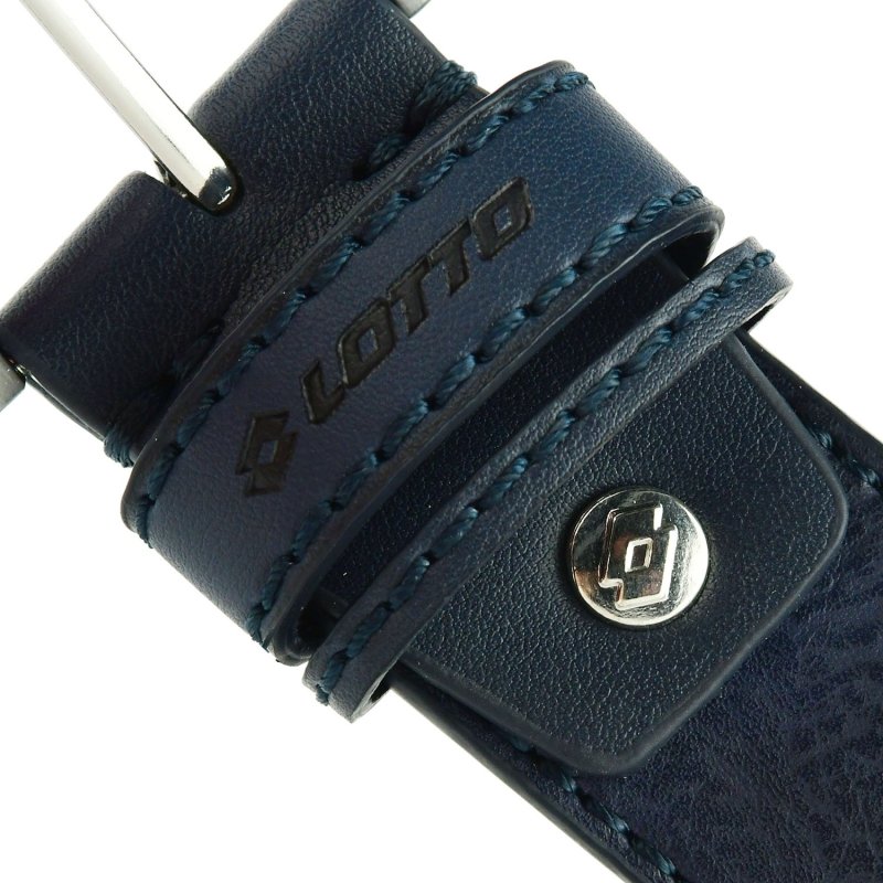 Lotto, Ceinture Homme Extérieur PU et Doublure en Cuir, Haute 4 cm Raccourcissable Avec Boîte — détail