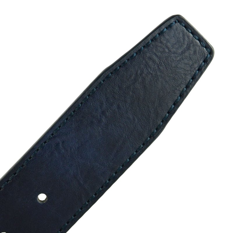 Lotto, Men's Belt with PU Outer and Leather Lining, 4 cm High, Shortenable, With Box — logo detail