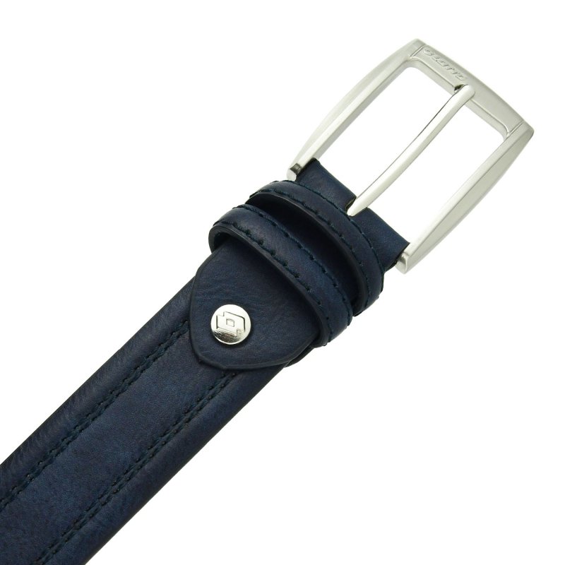 Lotto, Men's Belt with PU Outer and Leather Lining, 3.5 cm High, Shortenable, With Box — inside