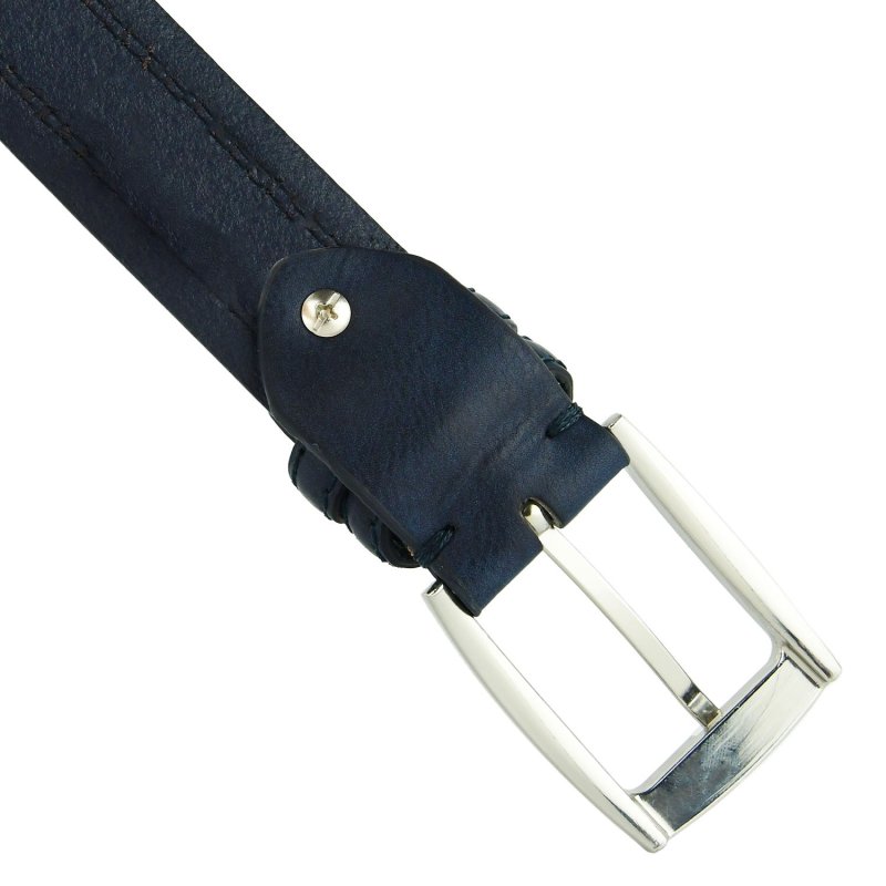 Lotto, Men's Belt with PU Outer and Leather Lining, 3.5 cm High, Shortenable, With Box — detail