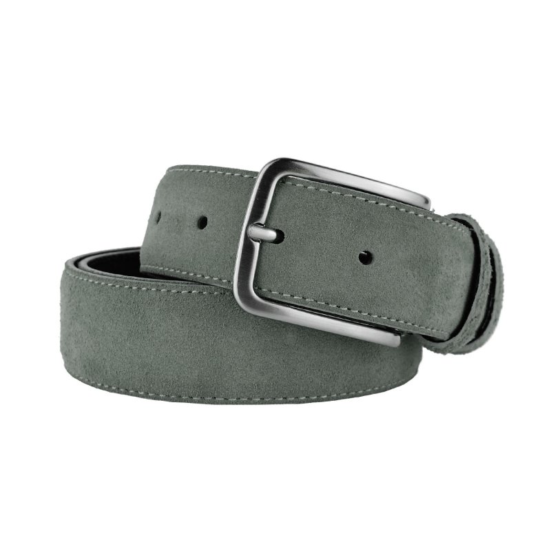 GreSel Ceinture en Daim Homme et Femme, Cuir Véritable, Made in Italy, Raccourcissable — vue 10