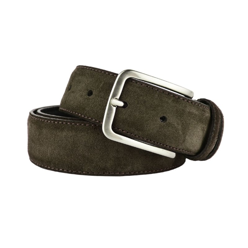 GreSel Ceinture en Daim Homme et Femme, Cuir Véritable, Made in Italy, Raccourcissable — vue 18