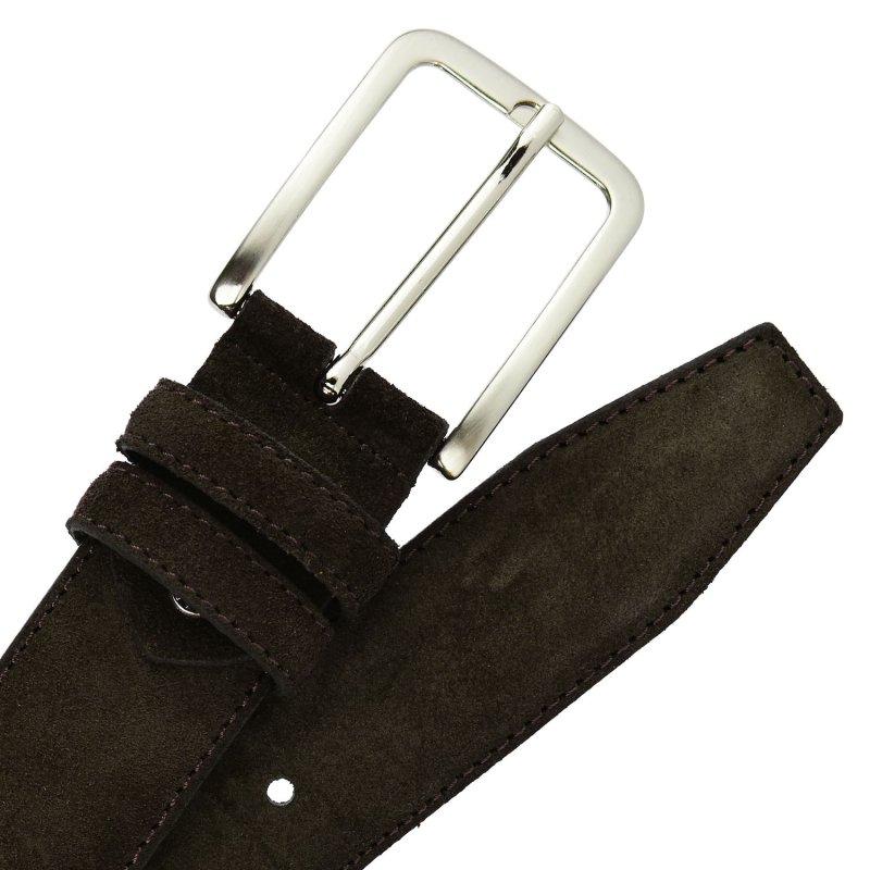 GreSel Cinturón Ante Hombre y Mujer, Piel Genuina, Made in Italy, Acortable — vista 24