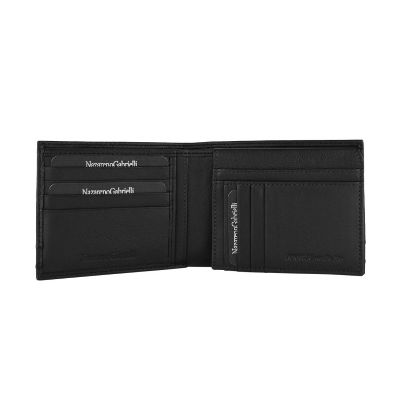 NazarenoGabrielli Men's Genuine Leather Wallet, Without Coin Pocket, With Box — front view