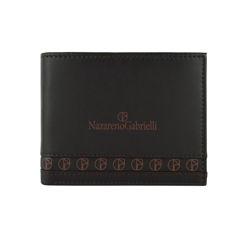NazarenoGabrielli Men's Genuine Leather Wallet, Classic With Box — view 9