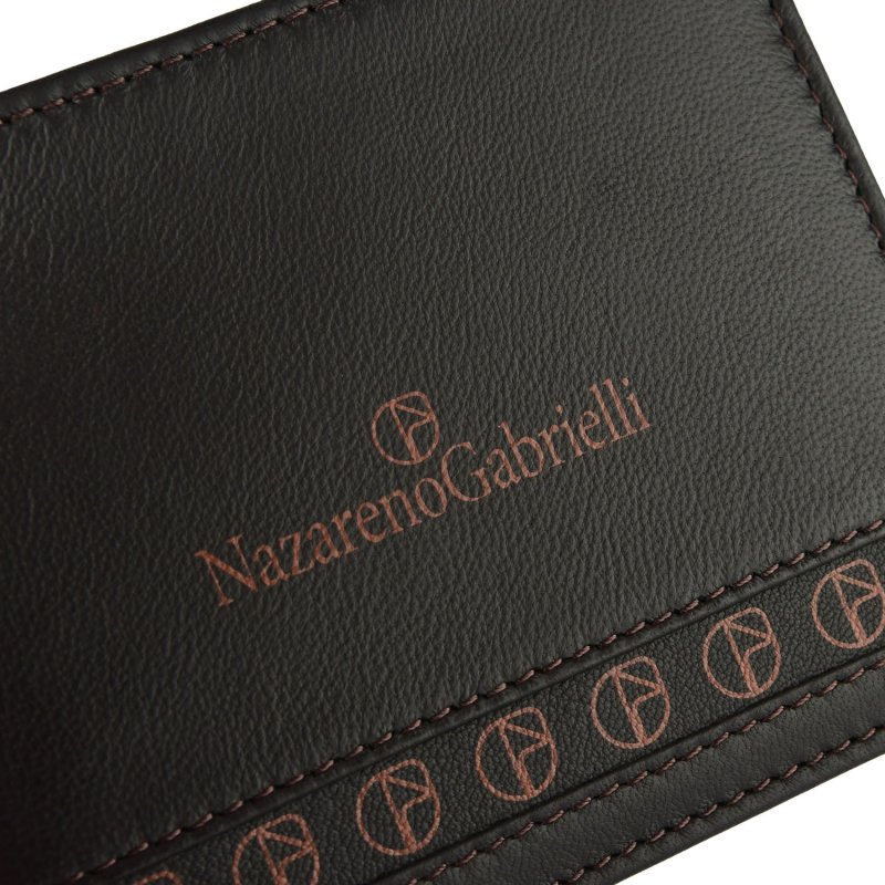 NazarenoGabrielli Men's Genuine Leather Wallet, Classic With Box — view 13