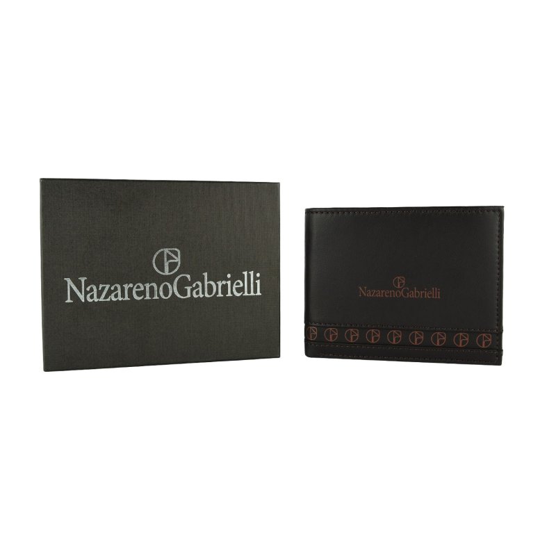 NazarenoGabrielli Men's Genuine Leather Wallet, Classic With Box — view 16