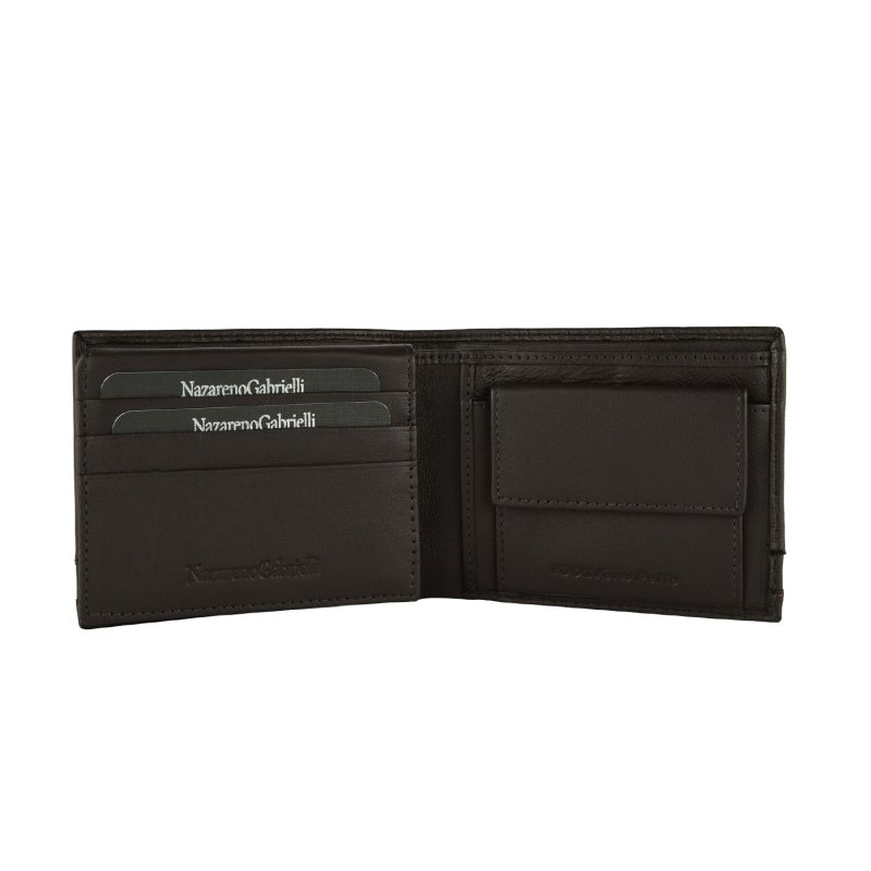 NazarenoGabrielli Cartera de Hombre En Piel Auténtica, Slim Con Caja — vista frontal