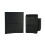 Conte Massimo Cigarette Case in Genuine Leather, With Lighter Holder, For Men and Women, Holds Pack and Lighter — logo detail