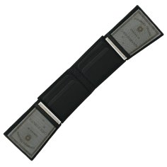 Conte Massimo Portefeuille Homme en Cuir Véritable, Fait Main, RFID avec Boîte, avec 2 Fenêtres, sans Porte-Monnaie