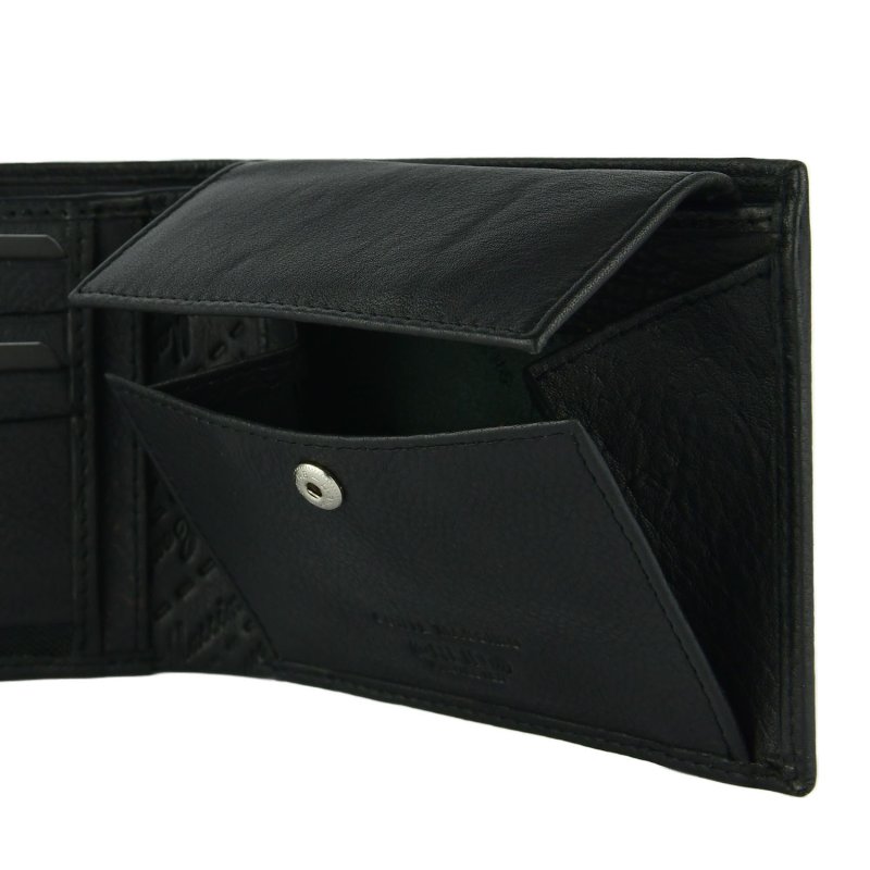 Conte Massimo Cartera de Hombre en Piel Auténtica, Hecha a Mano, RFID con Caja, con Monedero sin Vent… — detalle del logotipo