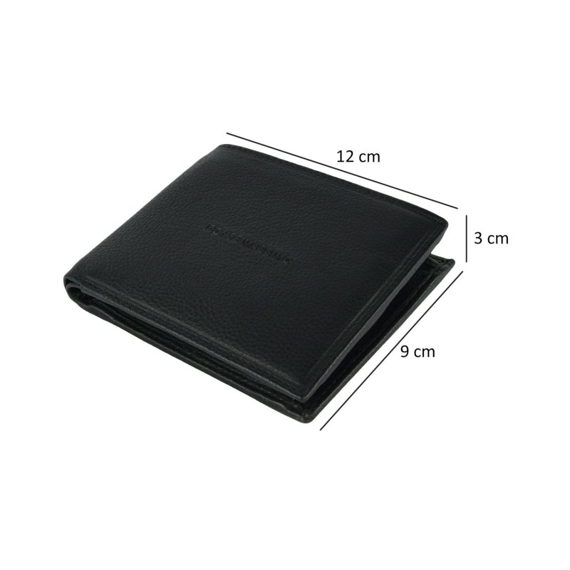Conte Massimo Men's Genuine Leather Wallet, Handmade, RFID With Box, With Coin Pocket No Window — view 8