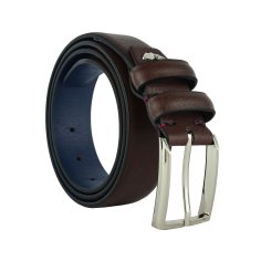Armata Di Mare Men's Belt, PU Exterior with Leather Lining, Shortenable, With Box
