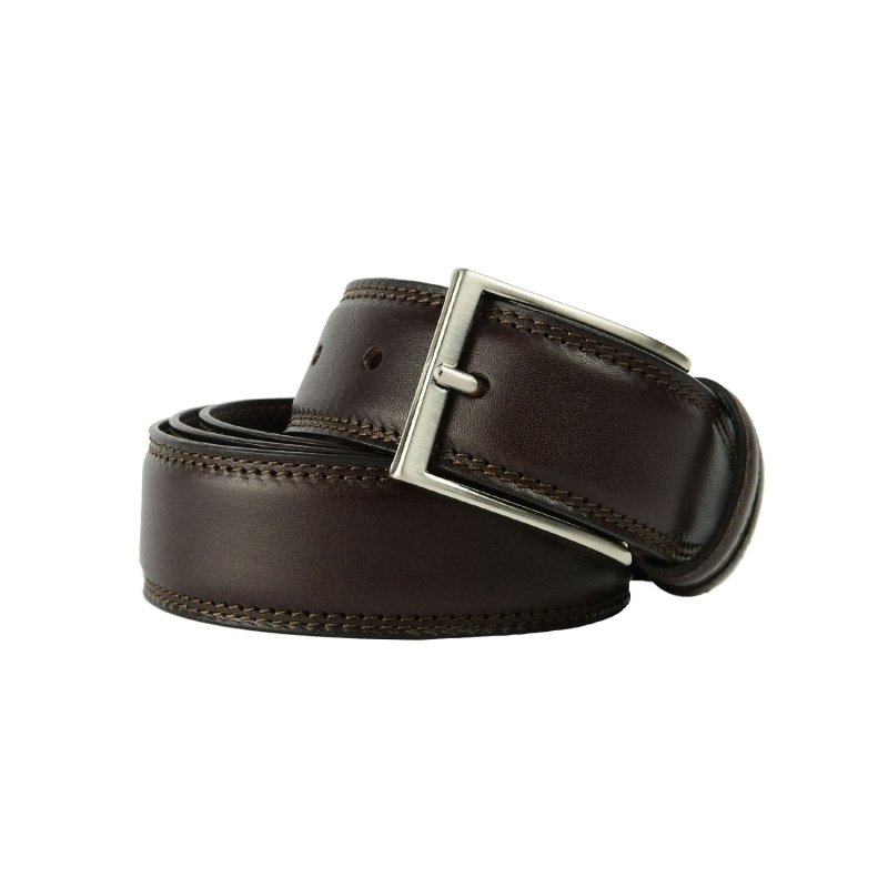 Conte Massimo Men's Belt in Genuine Leather, Made in Italy, Shortenable — view 10