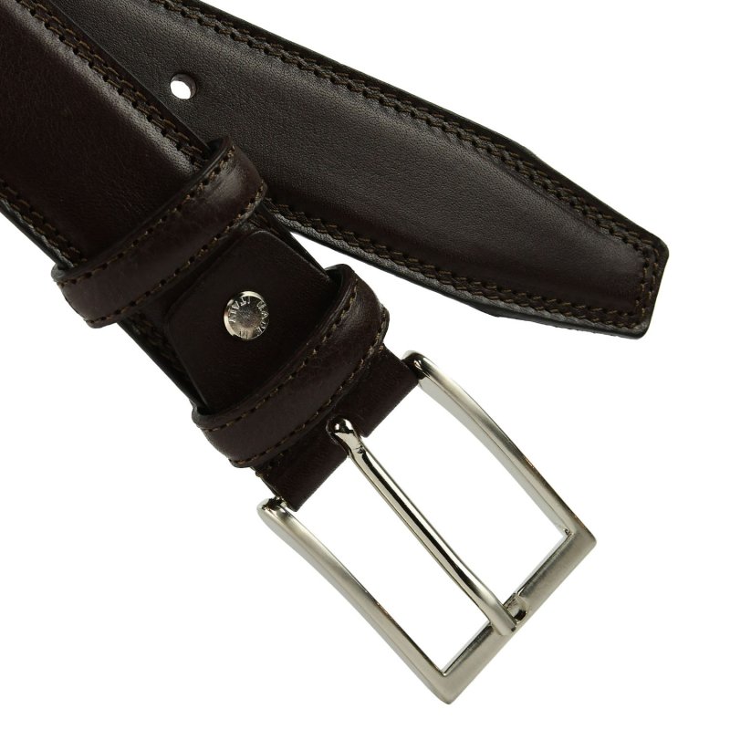 Conte Massimo Men's Belt in Genuine Leather, Made in Italy, Shortenable — view 12