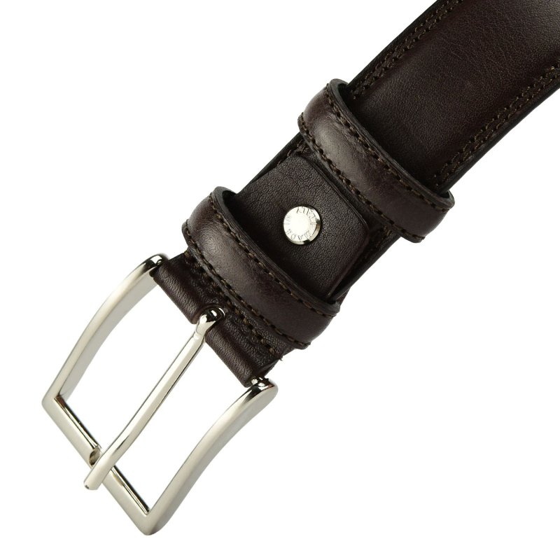 Conte Massimo Men's Belt in Genuine Leather, Made in Italy, Shortenable — view 13