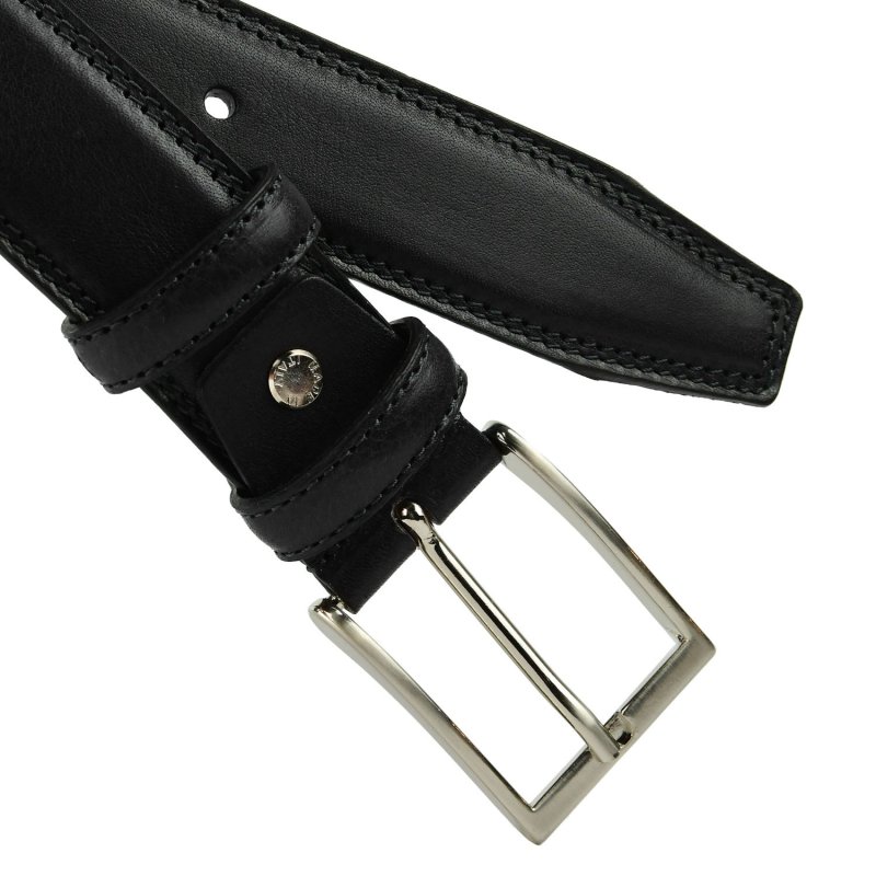 Conte Massimo Men's Belt in Genuine Leather, Made in Italy, Shortenable — view 20