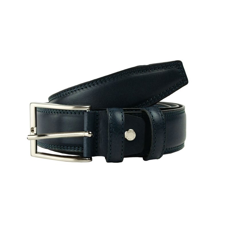 Conte Massimo Ceinture Homme en Cuir Véritable, Made in Italy, Raccourcissable — vue 27
