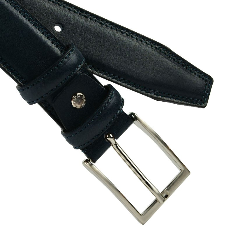 Conte Massimo Men's Belt in Genuine Leather, Made in Italy, Shortenable — view 28