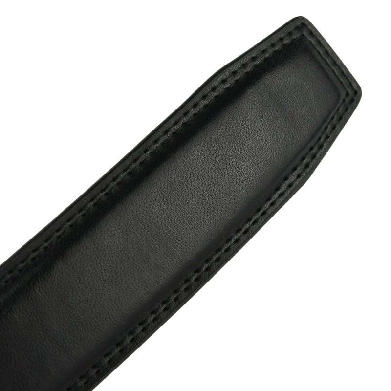 Conte Massimo Men's Belt in Genuine Leather With Stitching, Made In Italy, Automatic Ratchet Buckle, No Holes,… — logo detail