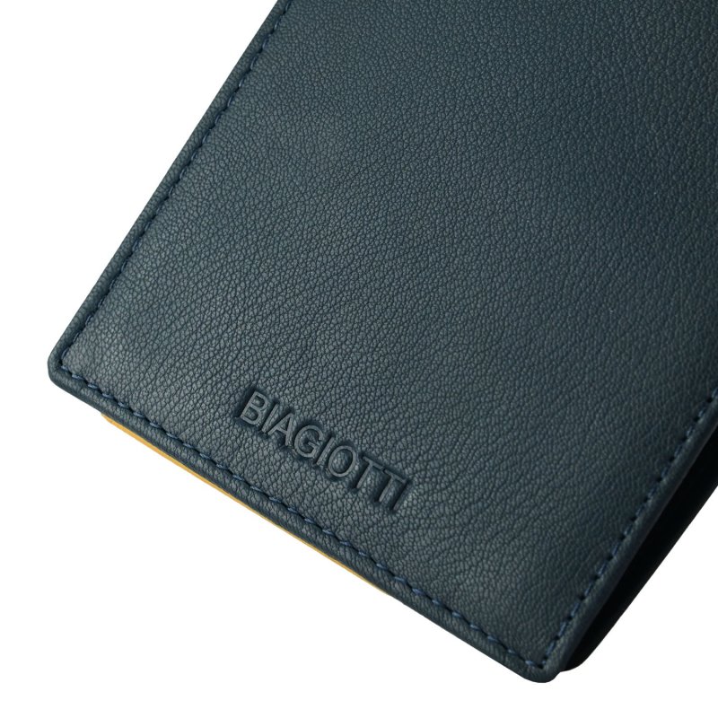 BIAGIOTTI Men's Genuine Leather Wallet, With Multicolor Interior and Gift Box — view 8