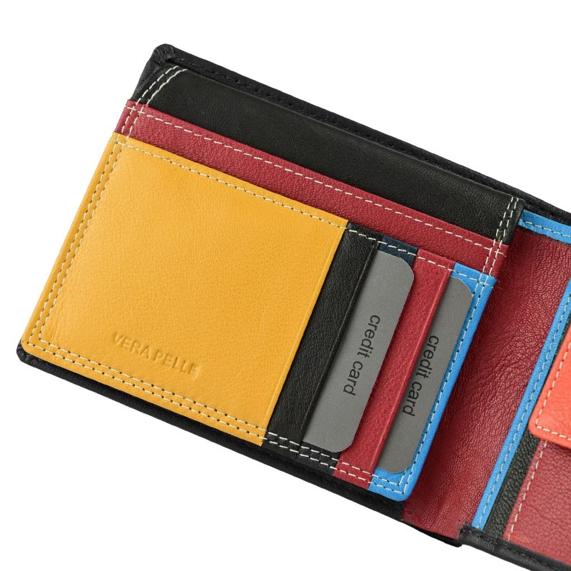 BIAGIOTTI Men's Genuine Leather Wallet, With Multicolor Interior and Gift Box — view 12
