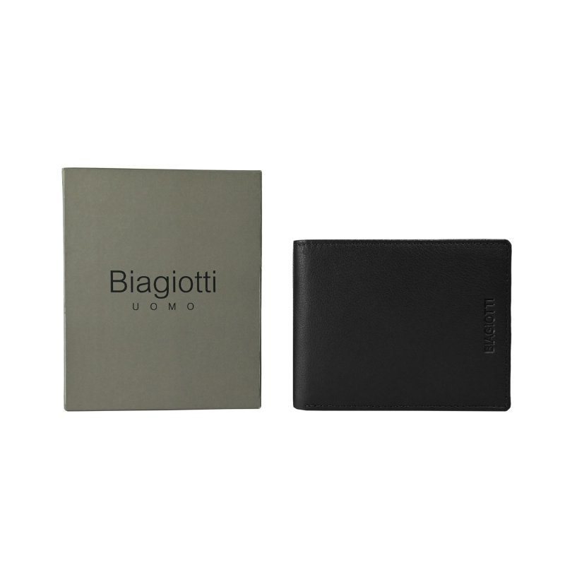 BIAGIOTTI Men's Genuine Leather Wallet, With Multicolor Interior and Gift Box — view 14
