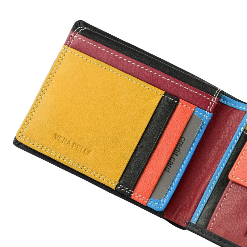 BIAGIOTTI Men's Genuine Leather Wallet, With Multicolor Interior and Gift Box — view 28