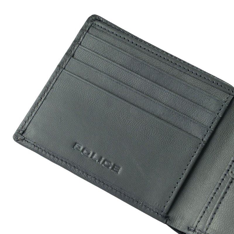 Police Men's Genuine Leather Wallet, Slim With Coin Pocket, Credit Card Holder and Gift Box — view 12