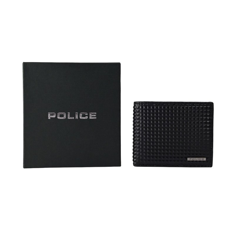 Police Men's Genuine Leather Wallet, Slim With Coin Pocket, Credit Card Holder and Gift Box - Pyramid — view 7