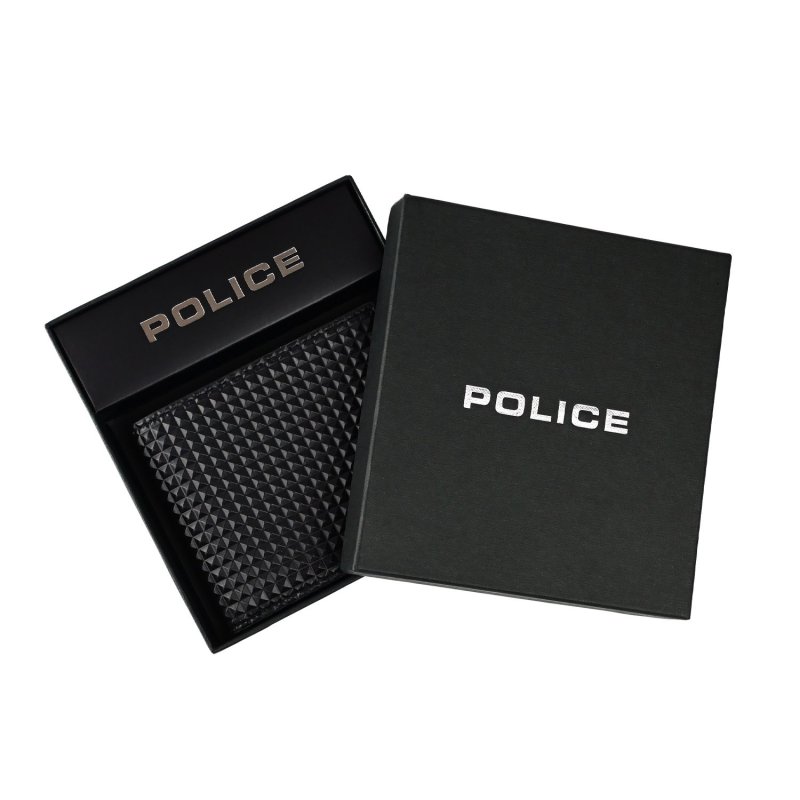 Police Men's Genuine Leather Wallet, Slim With Coin Pocket, Credit Card Holder and Gift Box - Pyramid — view 8