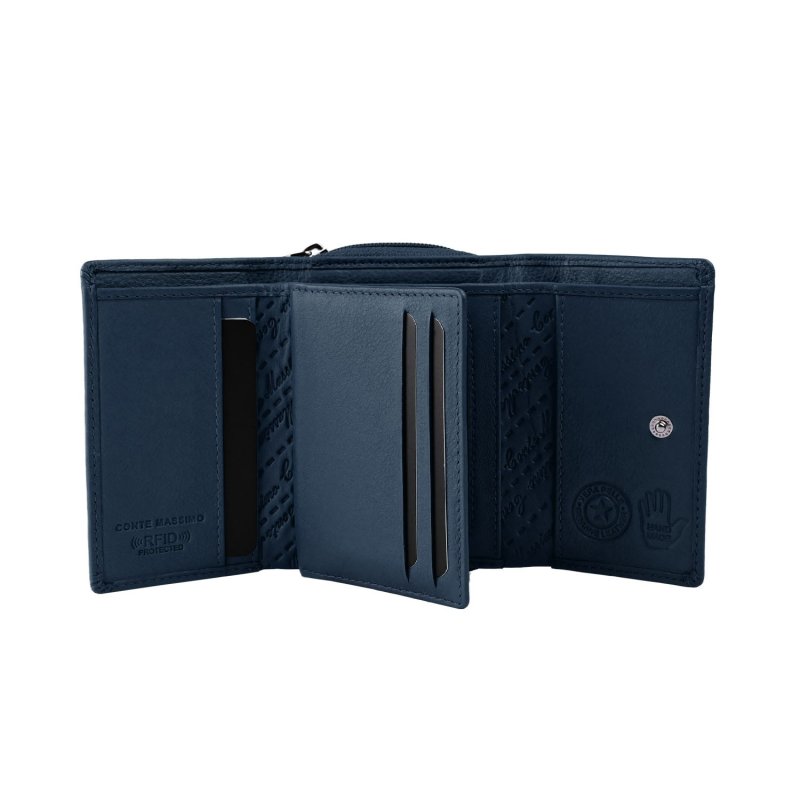 CONTE MASSIMO Small Women's Wallet, in Genuine Leather with Card Holder and Coin Purse — view 20