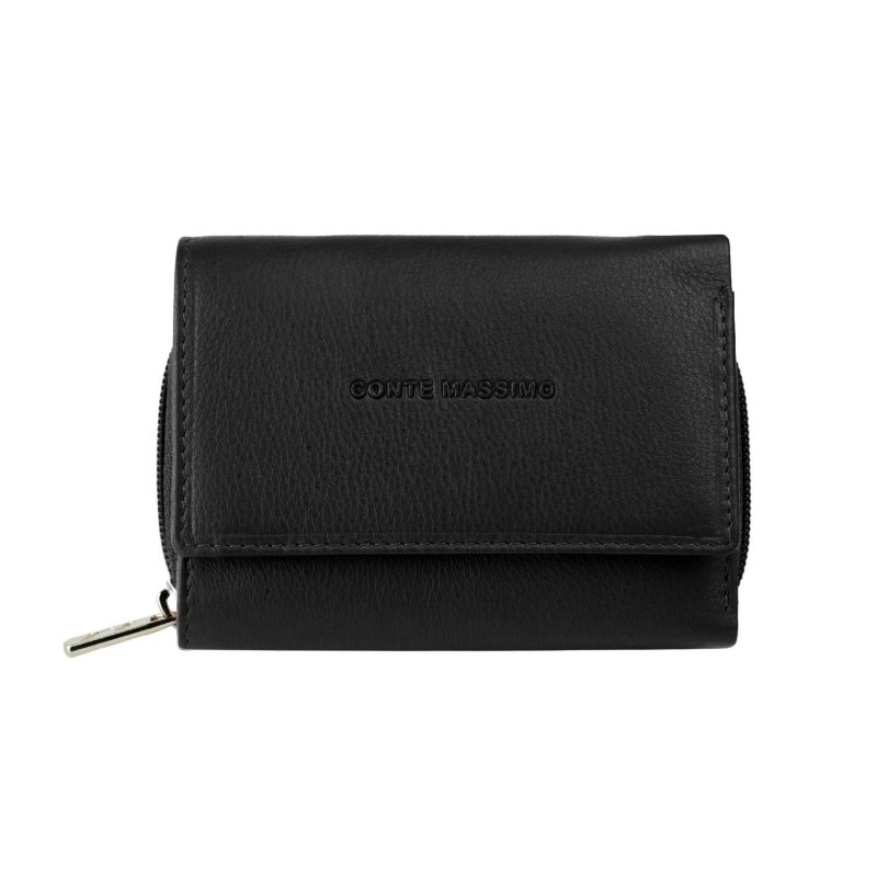 CONTE MASSIMO Small Women's Wallet, in Genuine Leather with Card Holder and Coin Purse — view 33