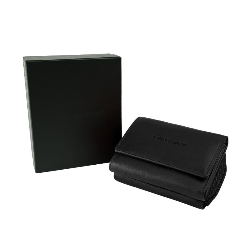 CONTE MASSIMO Small Women's Wallet, in Genuine Leather with Card Holder and Coin Purse — view 38