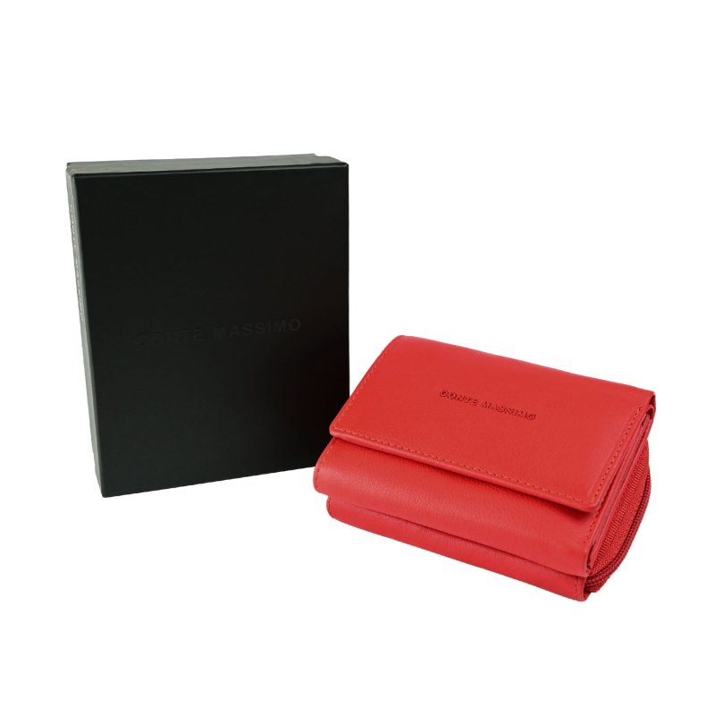 CONTE MASSIMO Portefeuille Femme Petit, En Cuir Véritable avec Emplacements Cartes et Porte-monnaie — vue 46