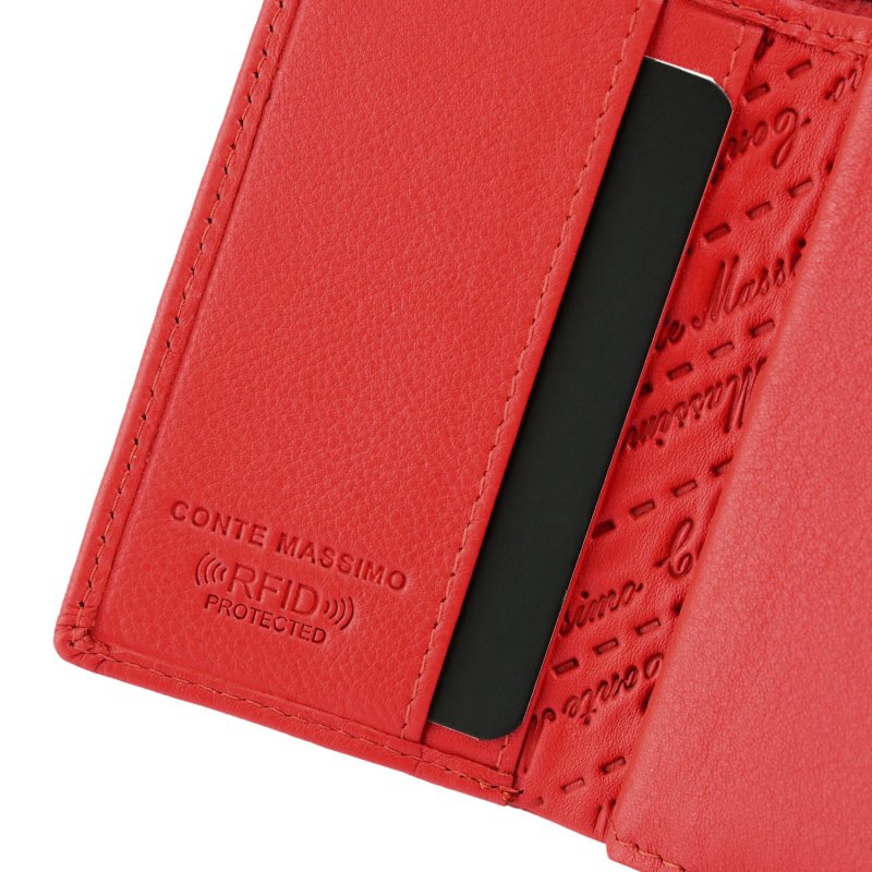 CONTE MASSIMO Small Women's Wallet, in Genuine Leather with Card Holder and Coin Purse — view 48