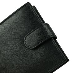 Conte Massimo Herren-Brieftasche aus echtem Leder, mit Münzfach, Druckknopfverschluss, mit Geschenkbox 2